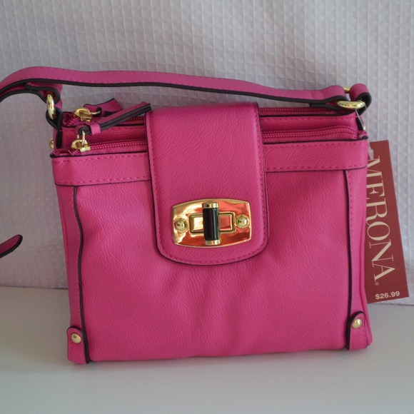 Merona Handbags - MERONA Mini Fold-over Crossbody Bag Purse Pink NWT
